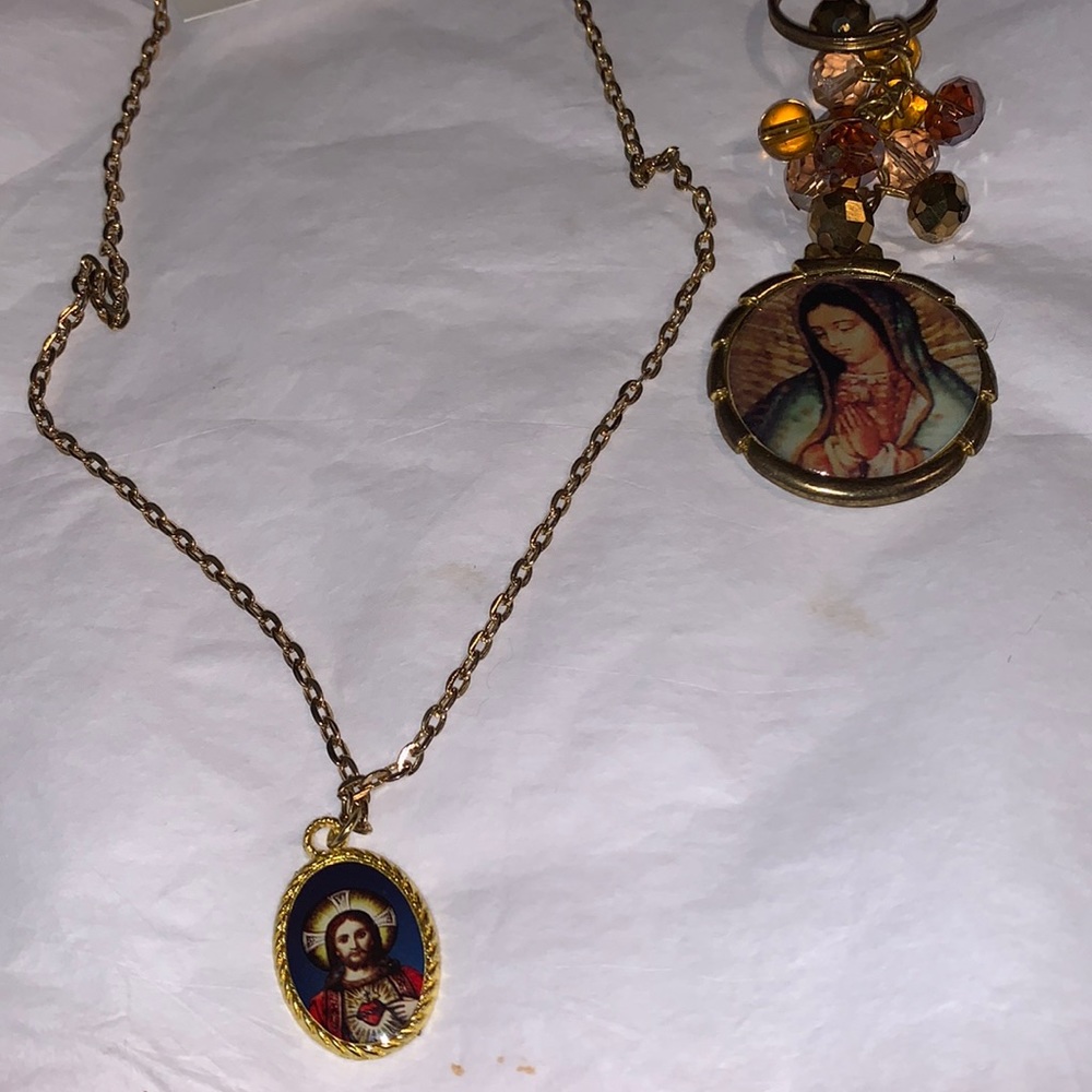 Religious Vintage Necklace  and Key Chain
